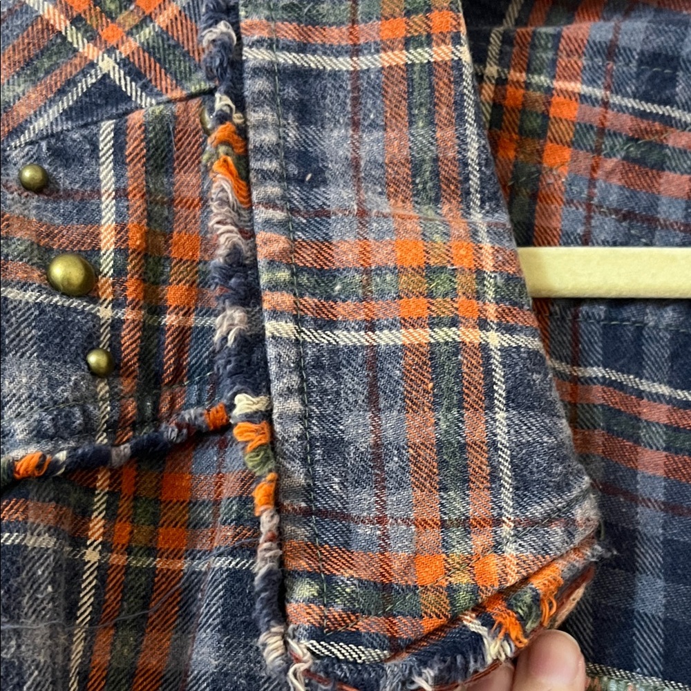 Oli & Hali Plaid Button Down Shirt - Red and Blue - Picture 3 of 12